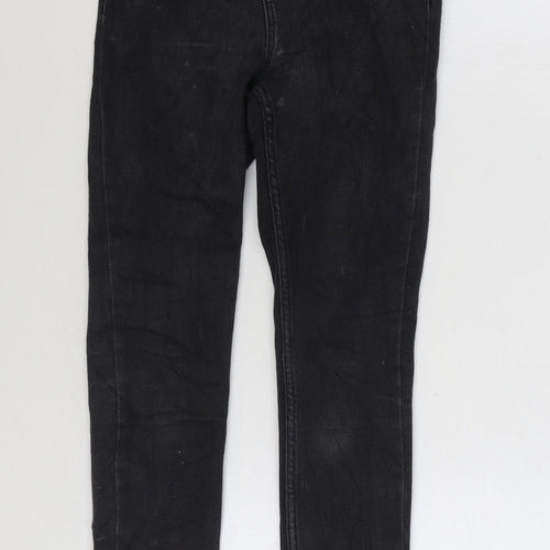 New Look Womens Black Cotton Skinny Jeans Size 10 L24 in Regular Zip