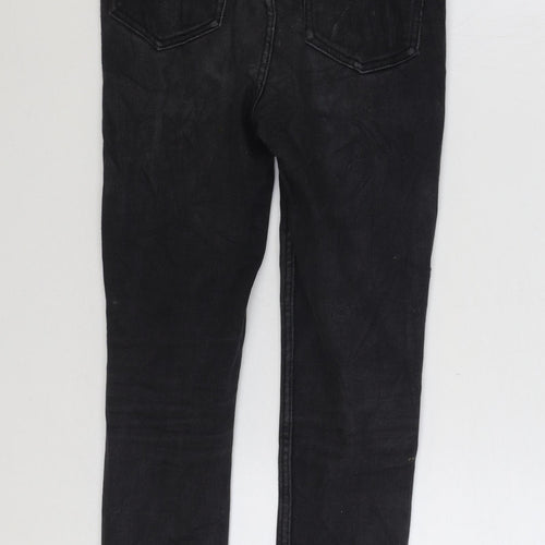 New Look Womens Black Cotton Skinny Jeans Size 10 L24 in Regular Zip