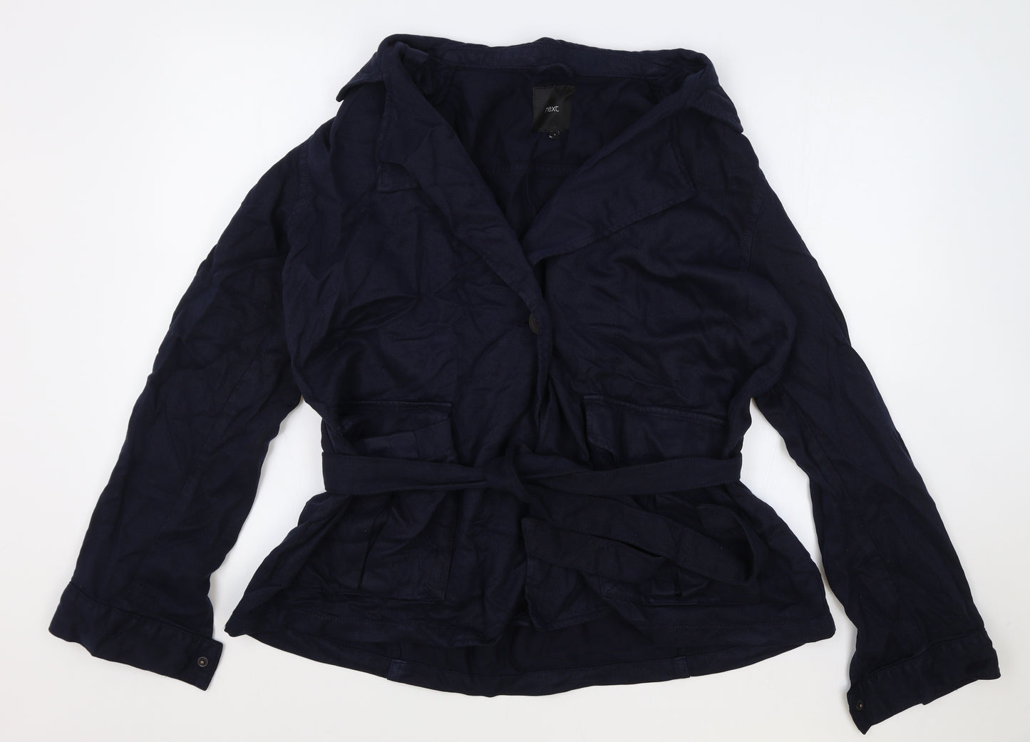 NEXT Womens Blue Jacket Size 14 Button