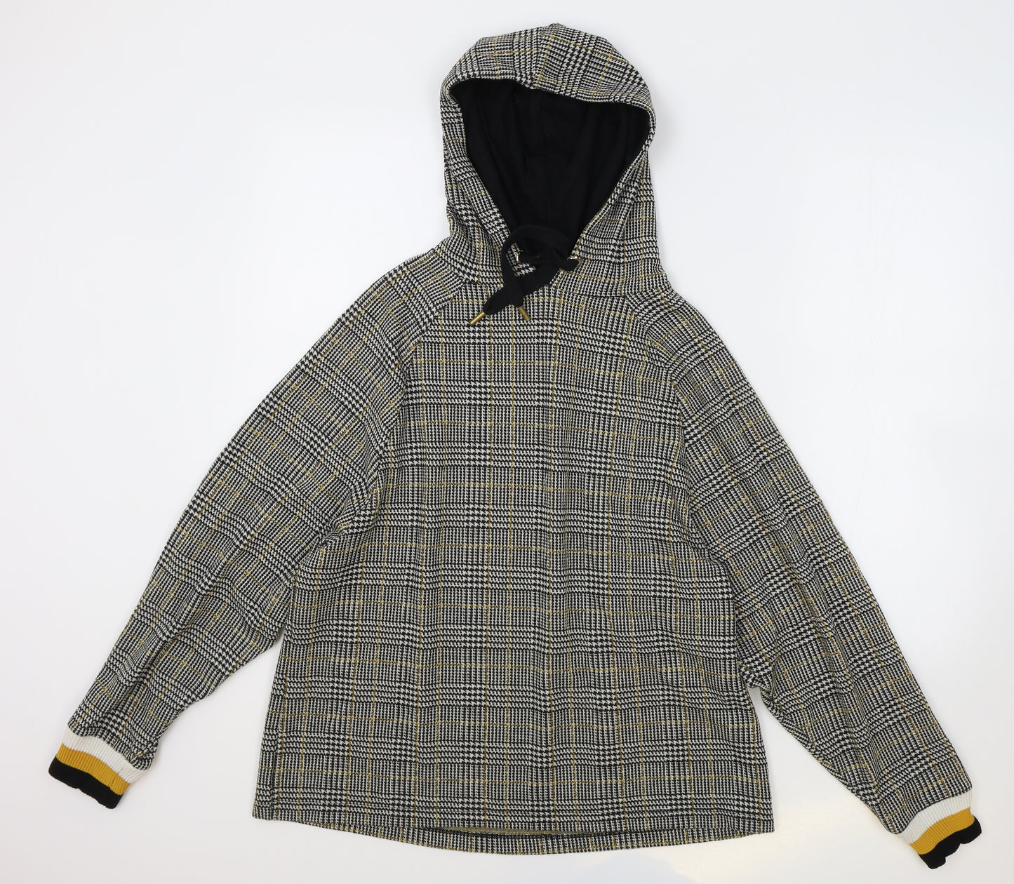 River Island Womens Multicoloured Round Neck Plaid Polyester Pullover Jumper Size L