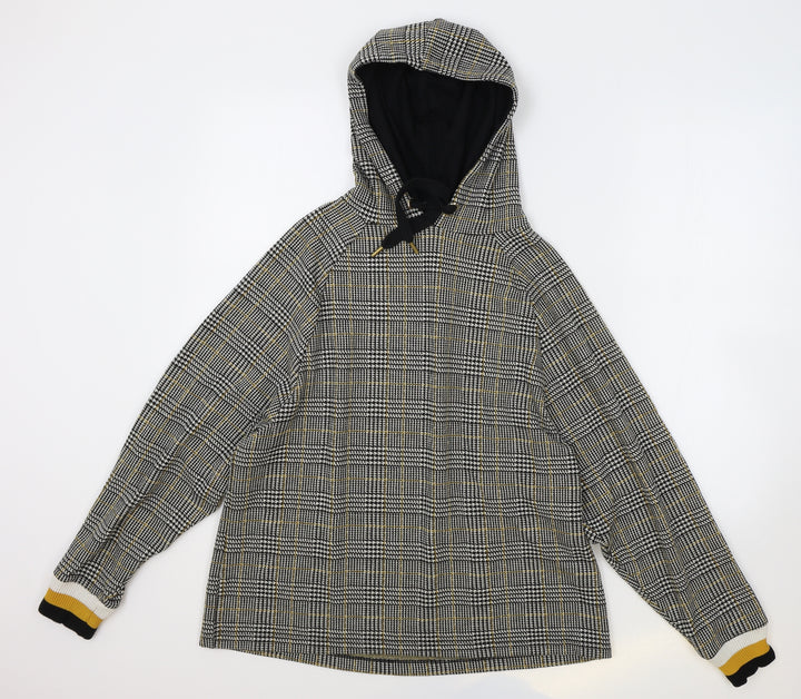River Island Womens Multicoloured Round Neck Plaid Polyester Pullover Jumper Size L