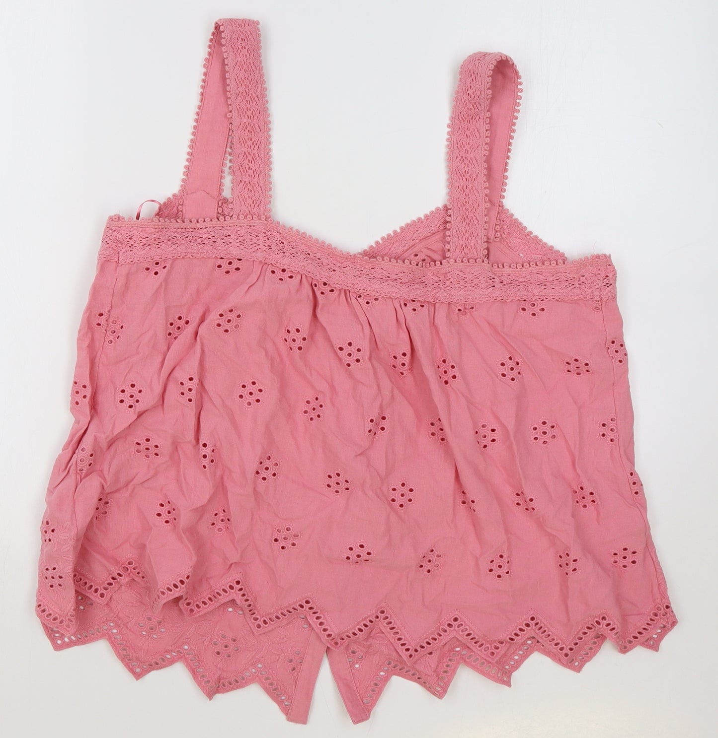 Per Una Womens Pink Cotton Camisole Tank Size 18 V-Neck