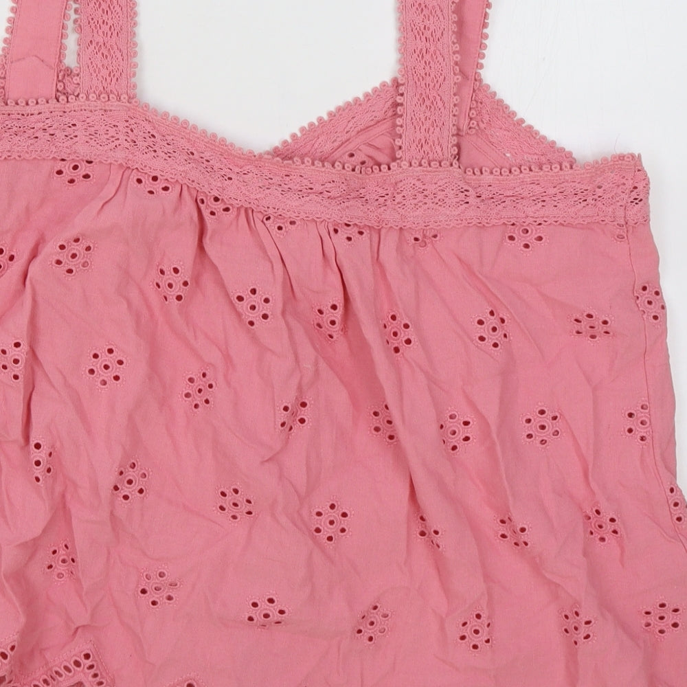 Per Una Womens Pink Cotton Camisole Tank Size 18 V-Neck