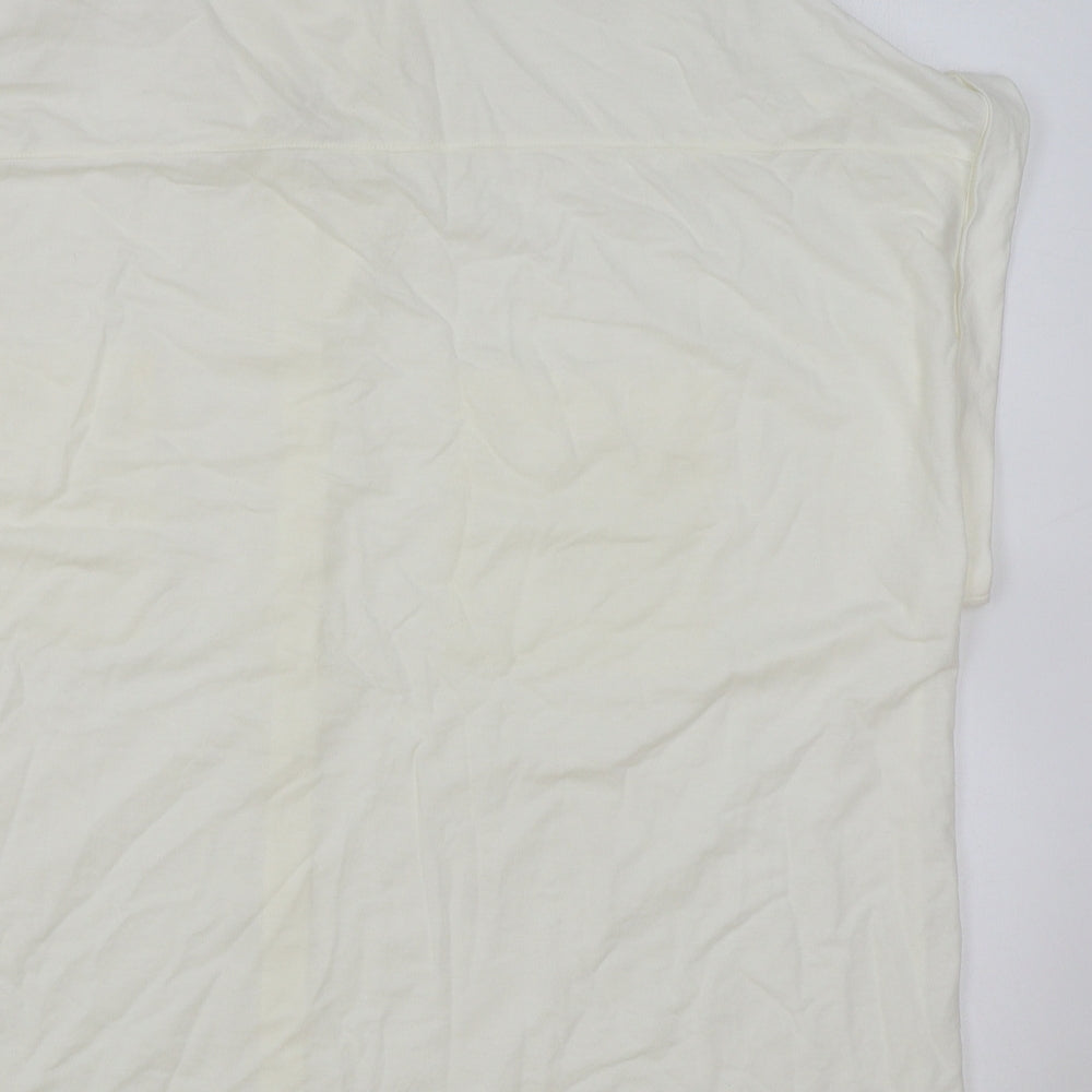 Marks and Spencer Womens Ivory Viscose Basic Button-Up Size 18 Collared