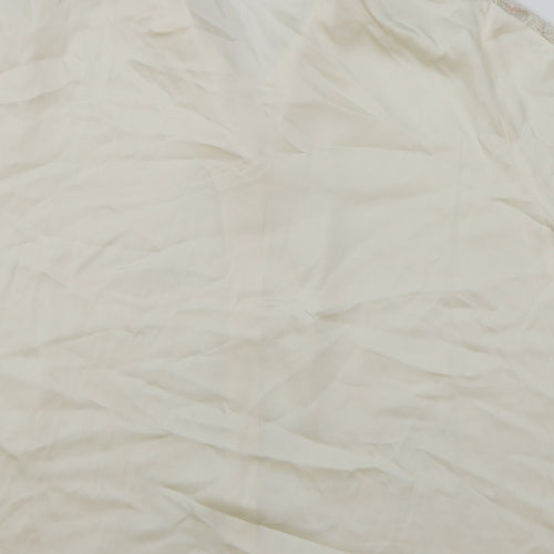 Marks and Spencer Womens Ivory Polyester Basic Button-Up Size 20 Collared - Lace