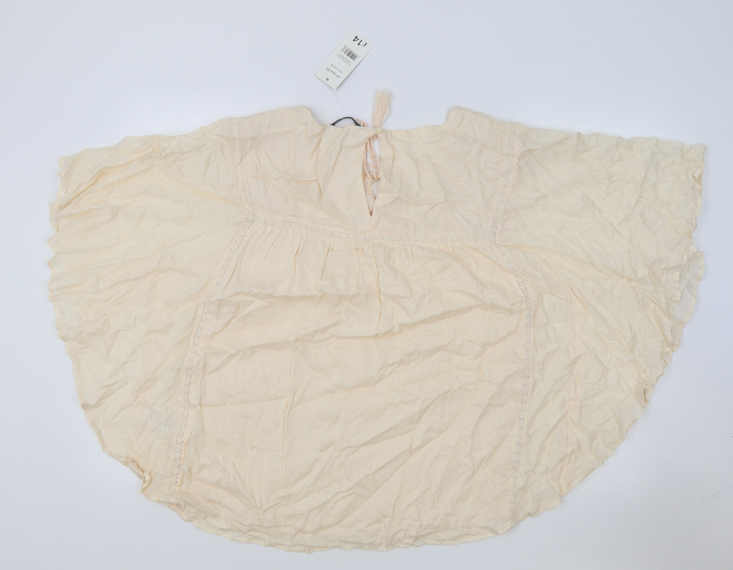 George Womens Pink Viscose Basic Blouse Size 22 Boat Neck - Lace Detail
