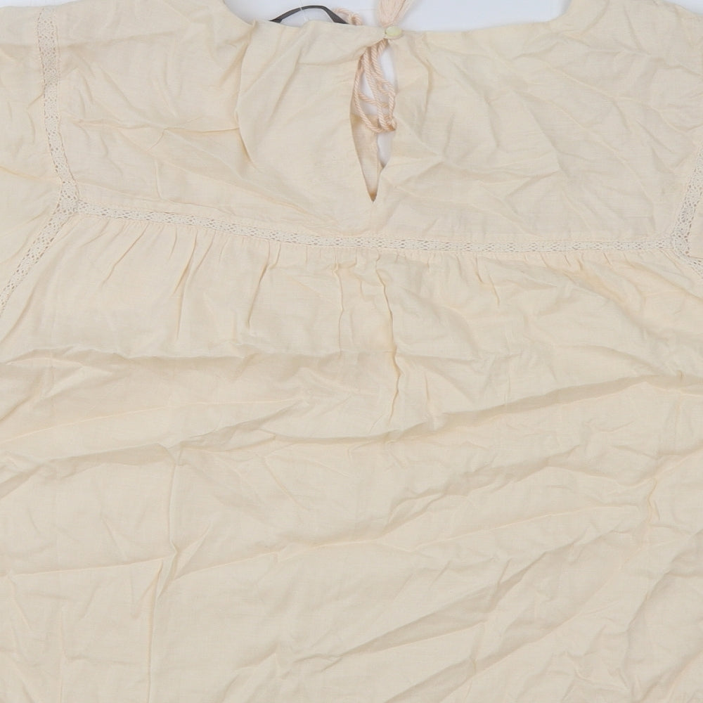George Womens Pink Viscose Basic Blouse Size 22 Boat Neck - Lace Detail