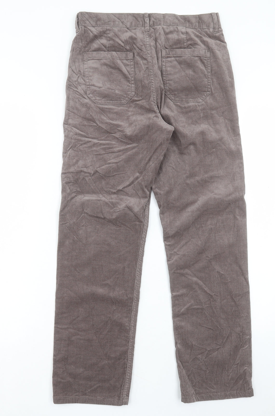Marks and Spencer Womens Beige Cotton Straight Jeans Size 10 L27 in Regular Button