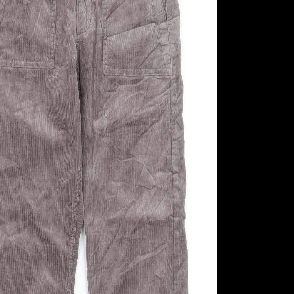 Marks and Spencer Womens Beige Cotton Straight Jeans Size 10 L27 in Regular Button