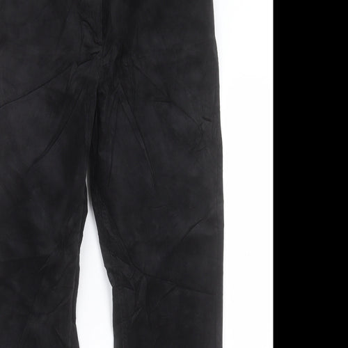 Marks and Spencer Womens Black Cotton Straight Jeans Size 34 in L28 in Regular Button