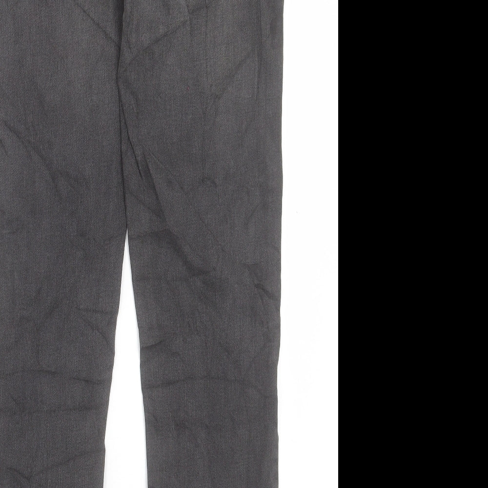 Marks and Spencer Mens Grey Cotton Skinny Jeans Size 36 in L31 in Regular Button