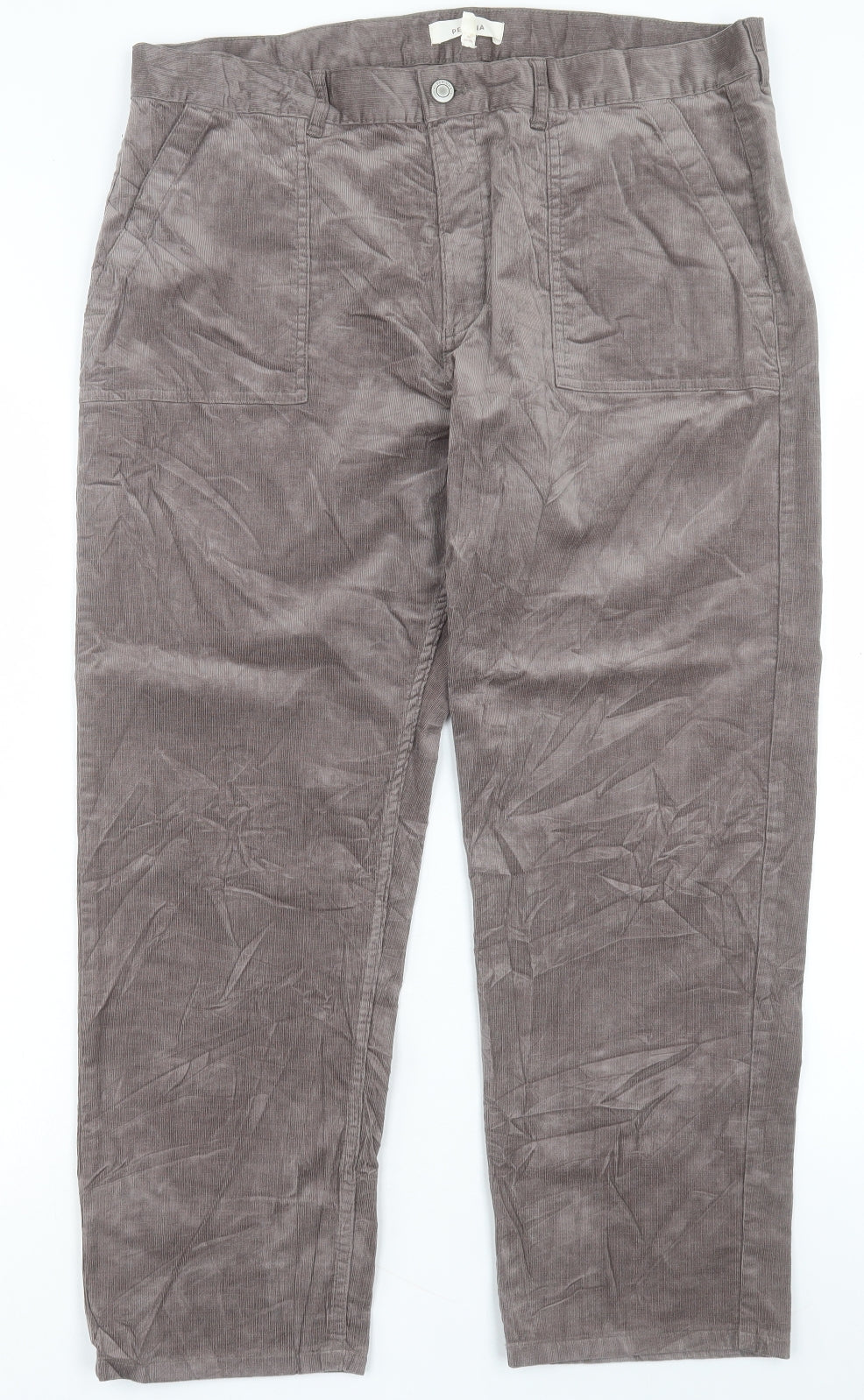 Marks and Spencer Womens Brown Cotton Straight Jeans Size 12 L27 in Regular Button