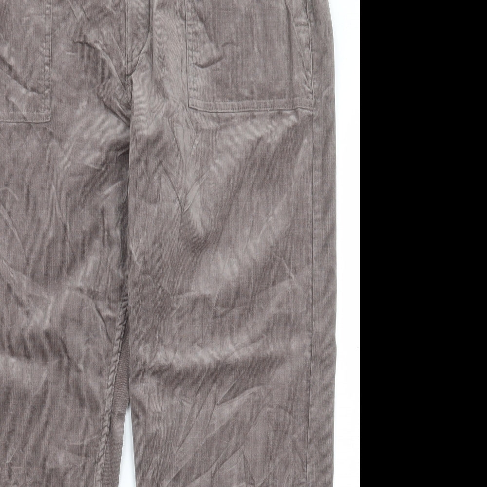 Marks and Spencer Womens Brown Cotton Straight Jeans Size 12 L27 in Regular Button