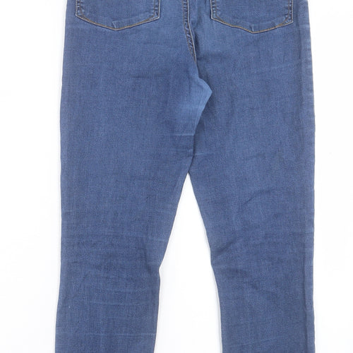 Denim & Co. Womens Blue Cotton Skinny Jeans Size 12 L27 in Regular Button