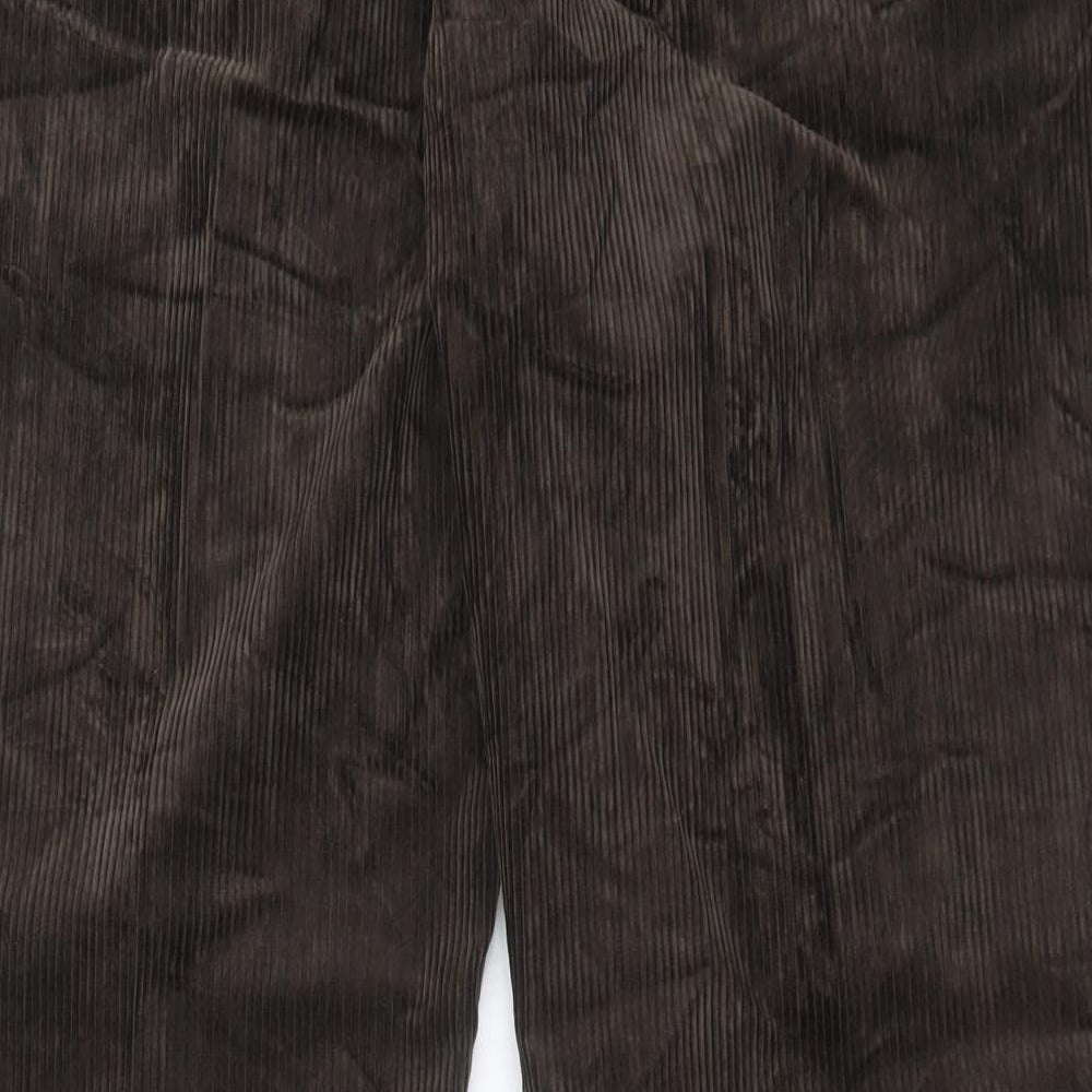 Marks and Spencer Mens Green Cotton Straight Jeans Size 44 in L31 in Regular Button