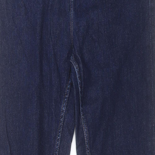 Marks and Spencer Womens Blue Cotton Skinny Jeans Size 10 L31 in Regular Button