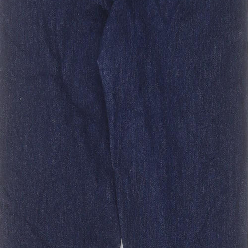 Marks and Spencer Womens Blue Cotton Skinny Jeans Size 10 L31 in Regular Button