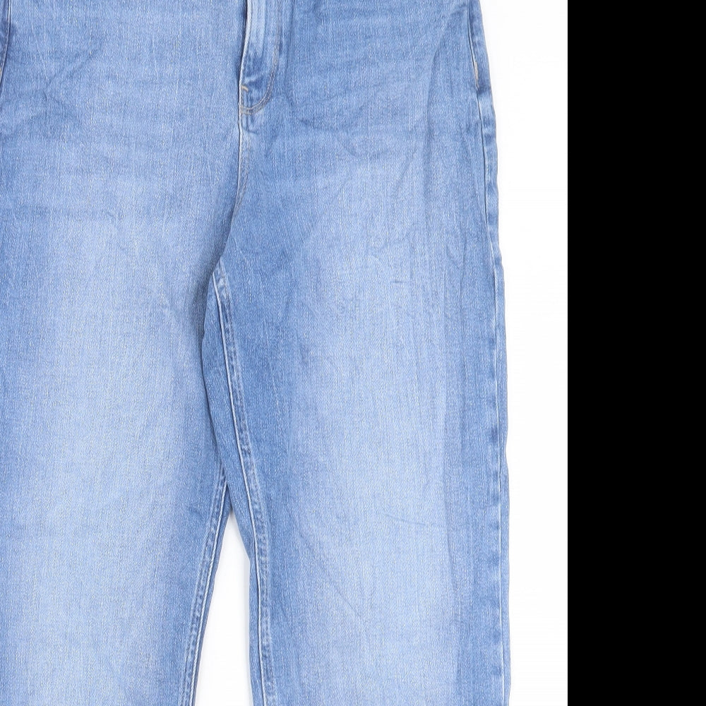 Marks and Spencer Womens Blue Camel Boyfriend Jeans Size 12 L28 in Regular Button