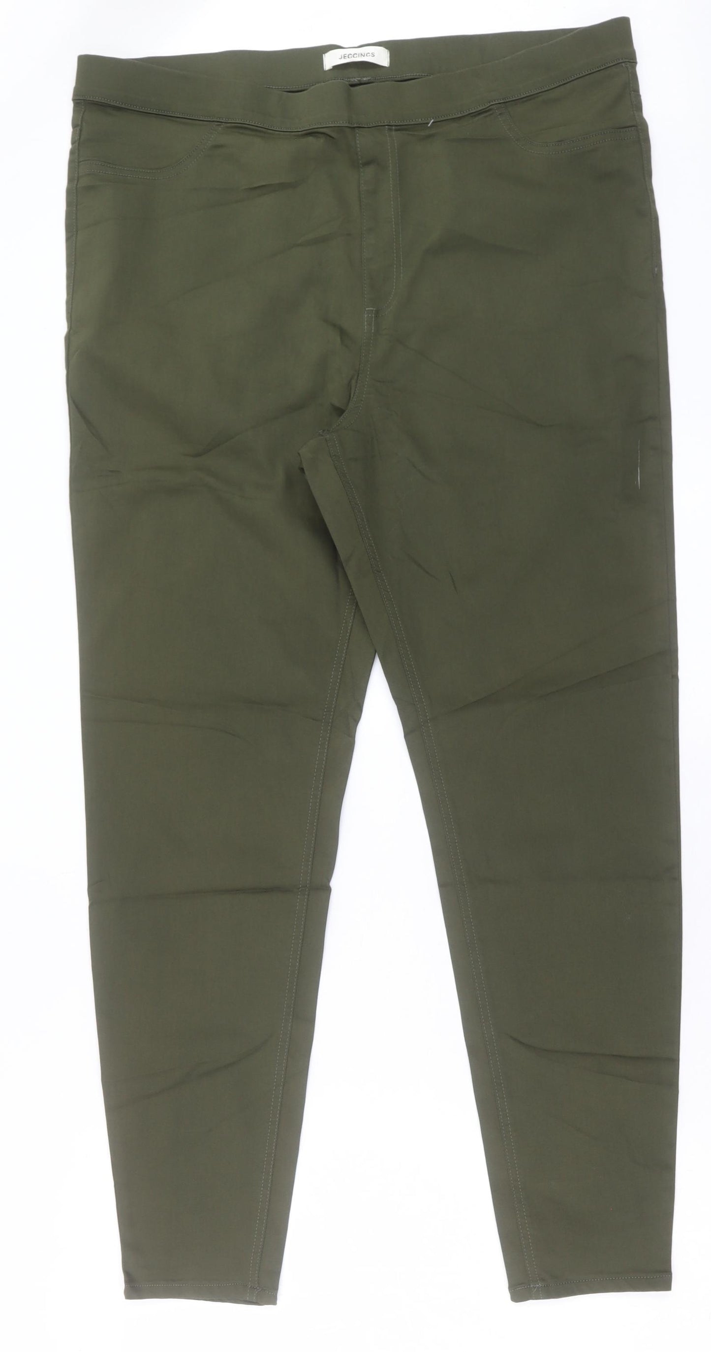 Marks and Spencer Womens Green Coir Jegging Trousers Size 20 L30 in Regular