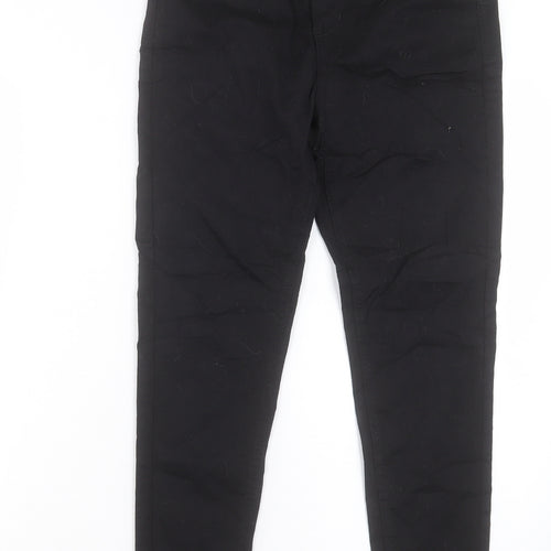 Marks and Spencer Womens Black Cotton Skinny Jeans Size 28 in L27 in Regular Button