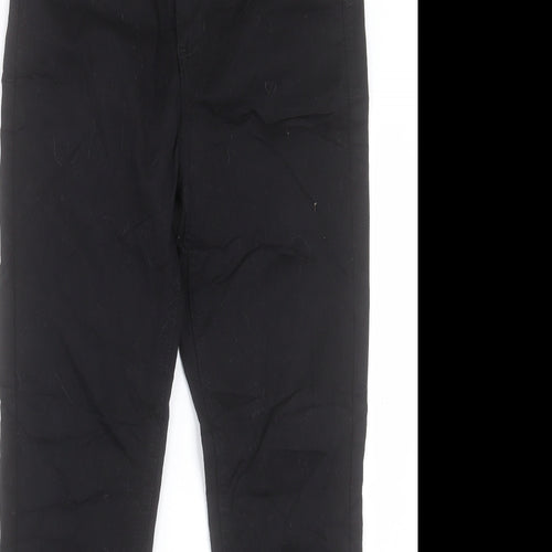 Marks and Spencer Womens Black Cotton Skinny Jeans Size 28 in L27 in Regular Button