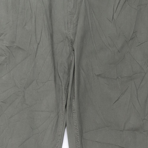 Marks and Spencer Mens Green Cotton Skinny Jeans Size 44 in L33 in Regular Button - Long Leg