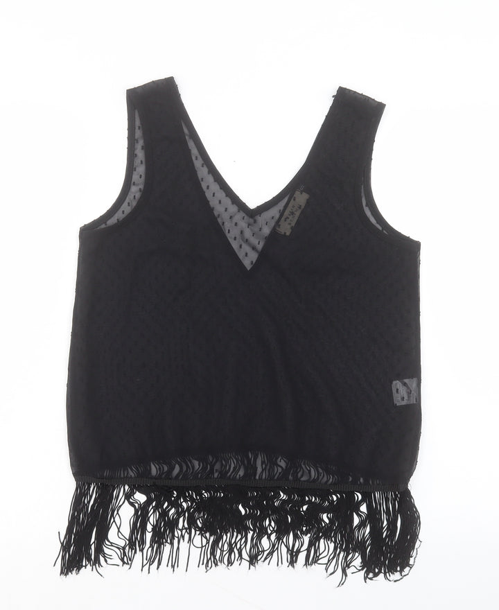 Urban renewal Womens Black Polyester Camisole Tank Size S V-Neck