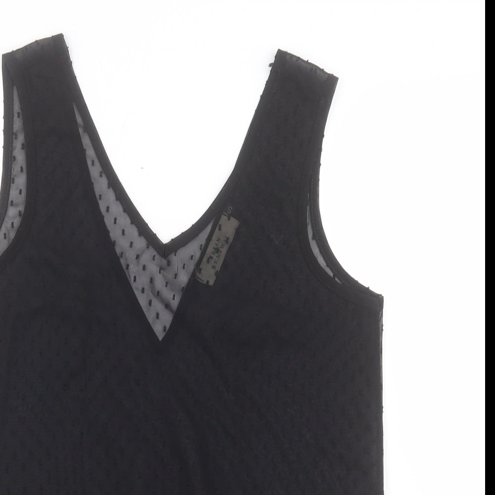 Urban renewal Womens Black Polyester Camisole Tank Size S V-Neck