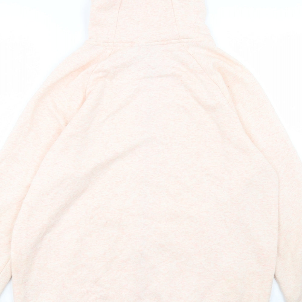 Nike Womens Pink Cotton Full Zip Hoodie Size M Zip