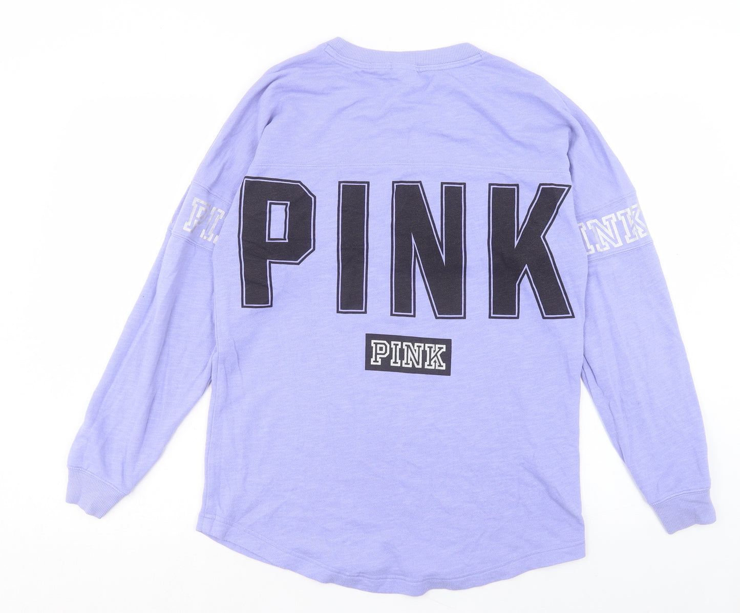 PINK Womens Purple Cotton Pullover Sweatshirt Size S Pullover