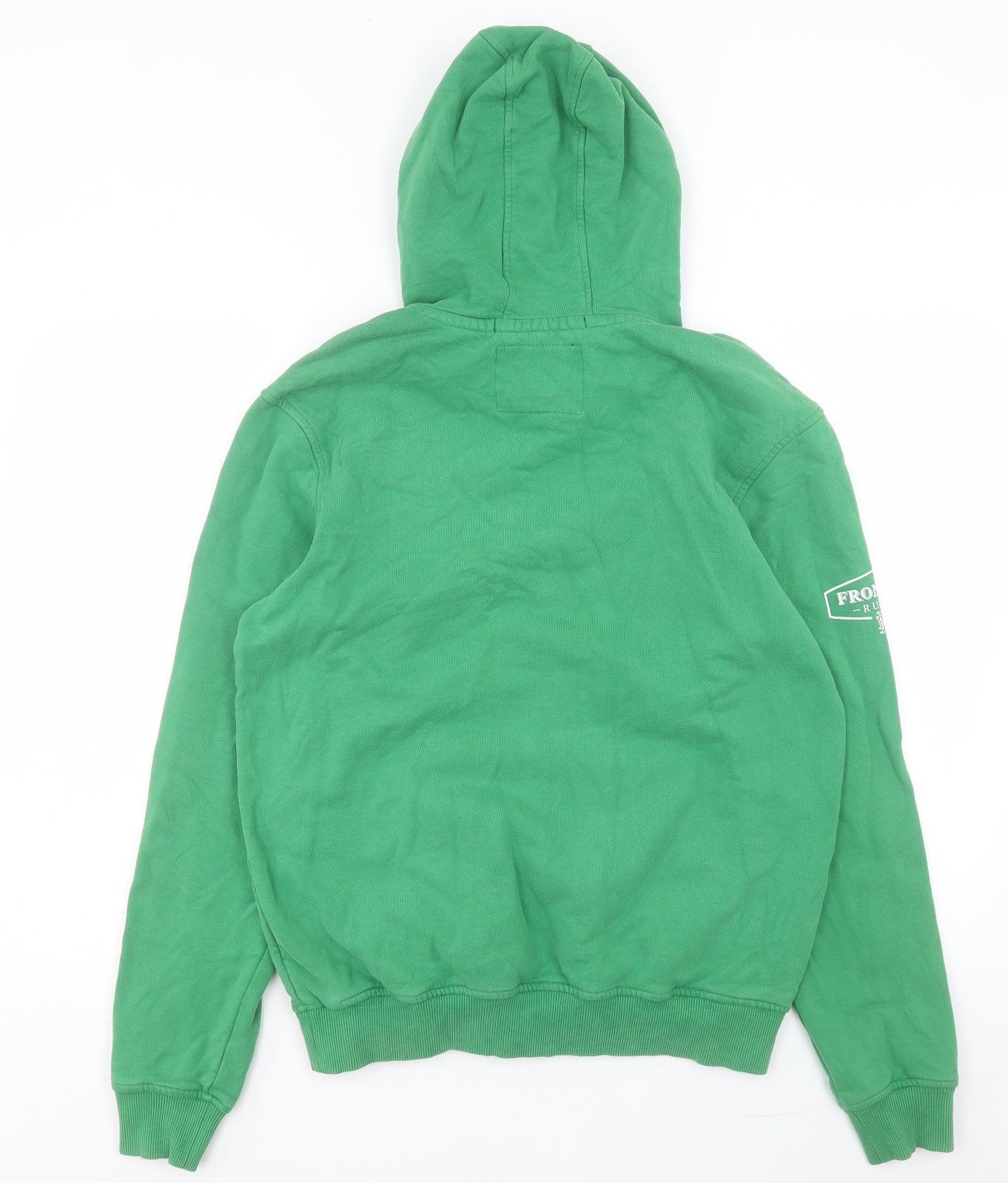 Front Up Rugby Mens Green Cotton Pullover Hoodie Size L