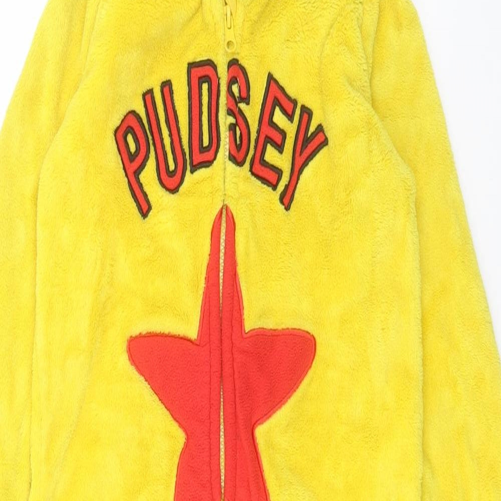 George Boys Yellow Polka Dot Polyester One Piece Size 9-10 Years Zip - Pudsey