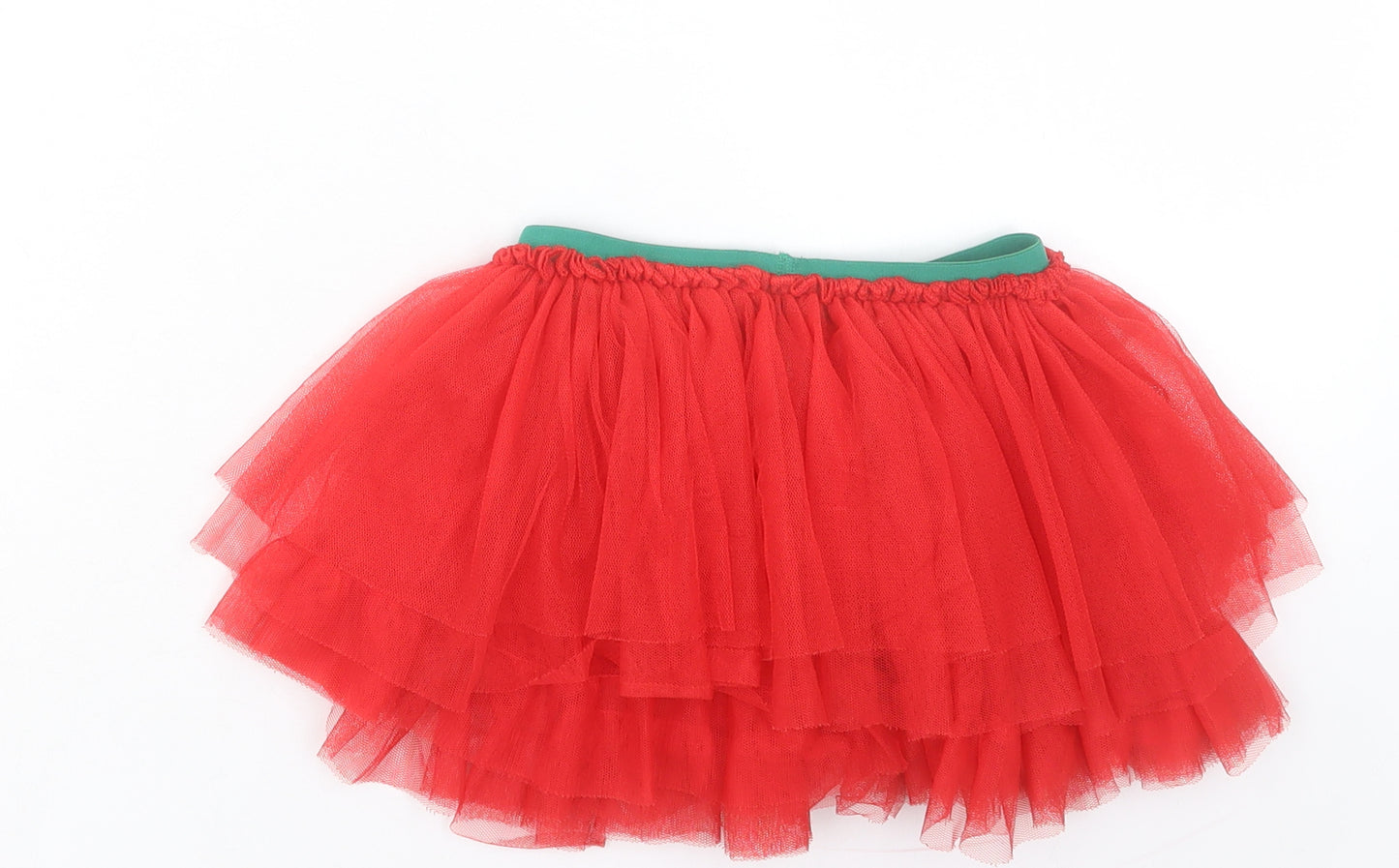 TU Girls Red Polyester A-Line Skirt Size 6-7 Years Regular Pull On