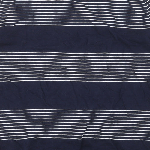 Old Navy Mens Blue Crew Neck Striped Cotton Pullover Jumper Size L