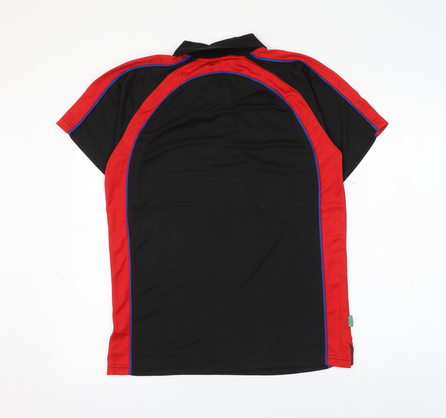 G Force Mens Black Polyester Polo Size 36 Collared Button