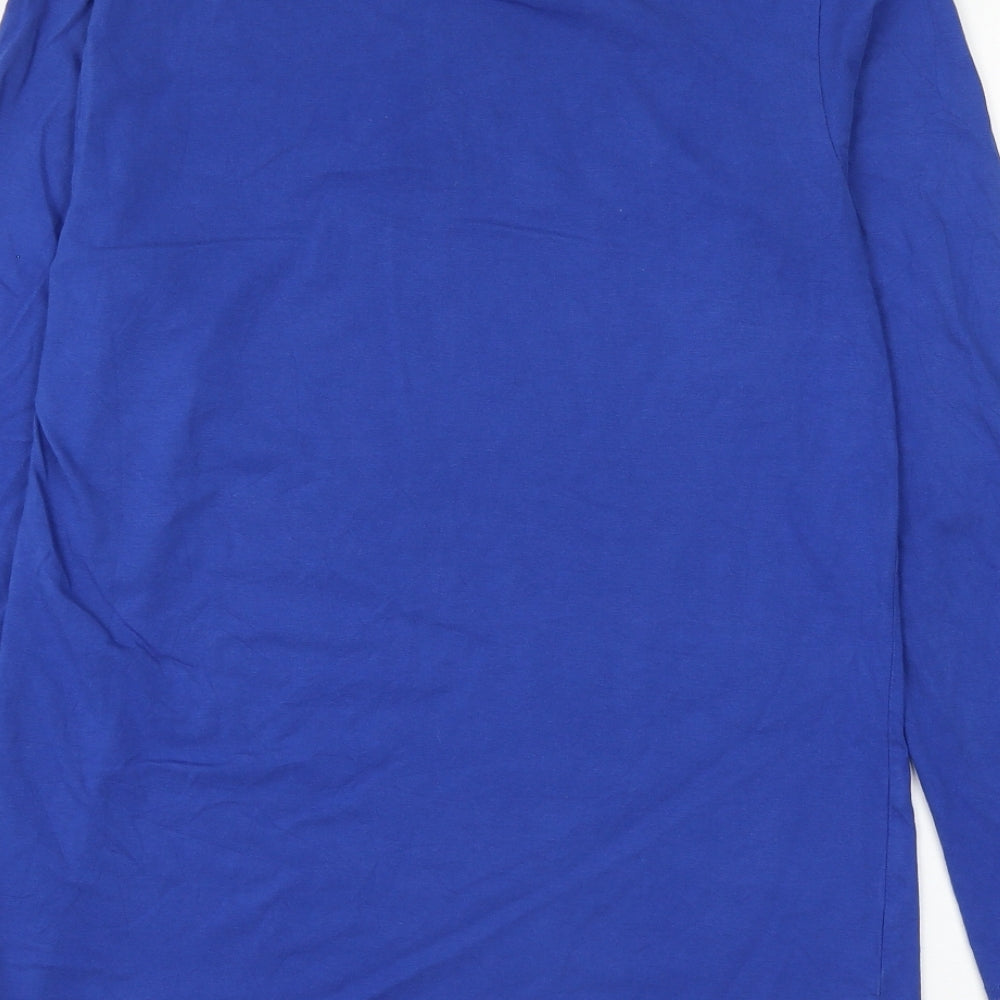 HUGO BOSS Mens Blue Cotton T-Shirt Size M Round Neck