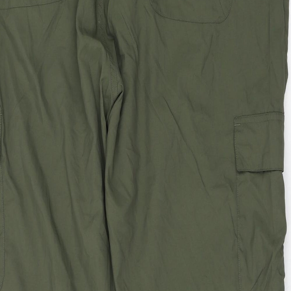 TOG24 Mens Green Nylon Cargo Trousers Size 40 in L30 in Regular Zip