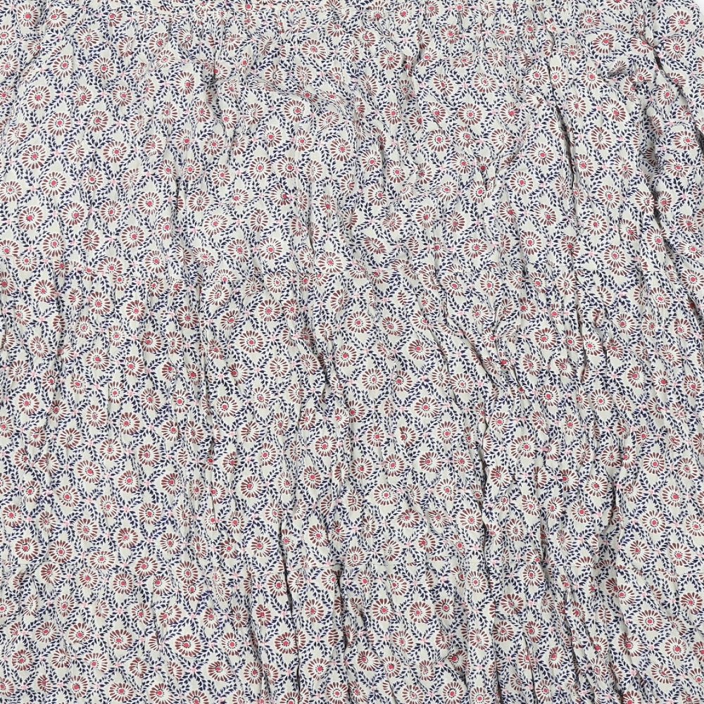 Marks and Spencer Womens Multicoloured Geometric Viscose Shift Size 18 Round Neck Button