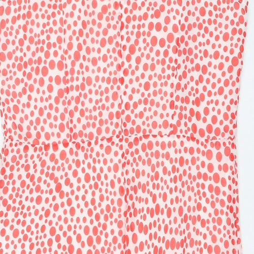 Body Flirt Womens Red Polka Dot Polyester Fit & Flare Size 18 Round Neck Zip