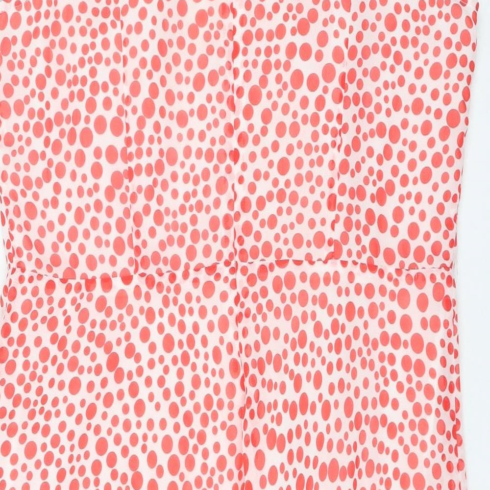 Body Flirt Womens Red Polka Dot Polyester Fit & Flare Size 18 Round Neck Zip