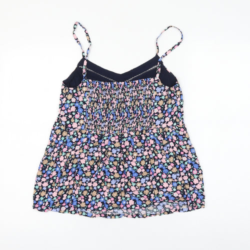 Marks and Spencer Womens Multicoloured Floral Viscose Camisole Tank Size 8 V-Neck