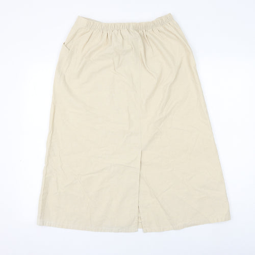 EWM Womens Beige Cotton A-Line Skirt Size 12 Drawstring