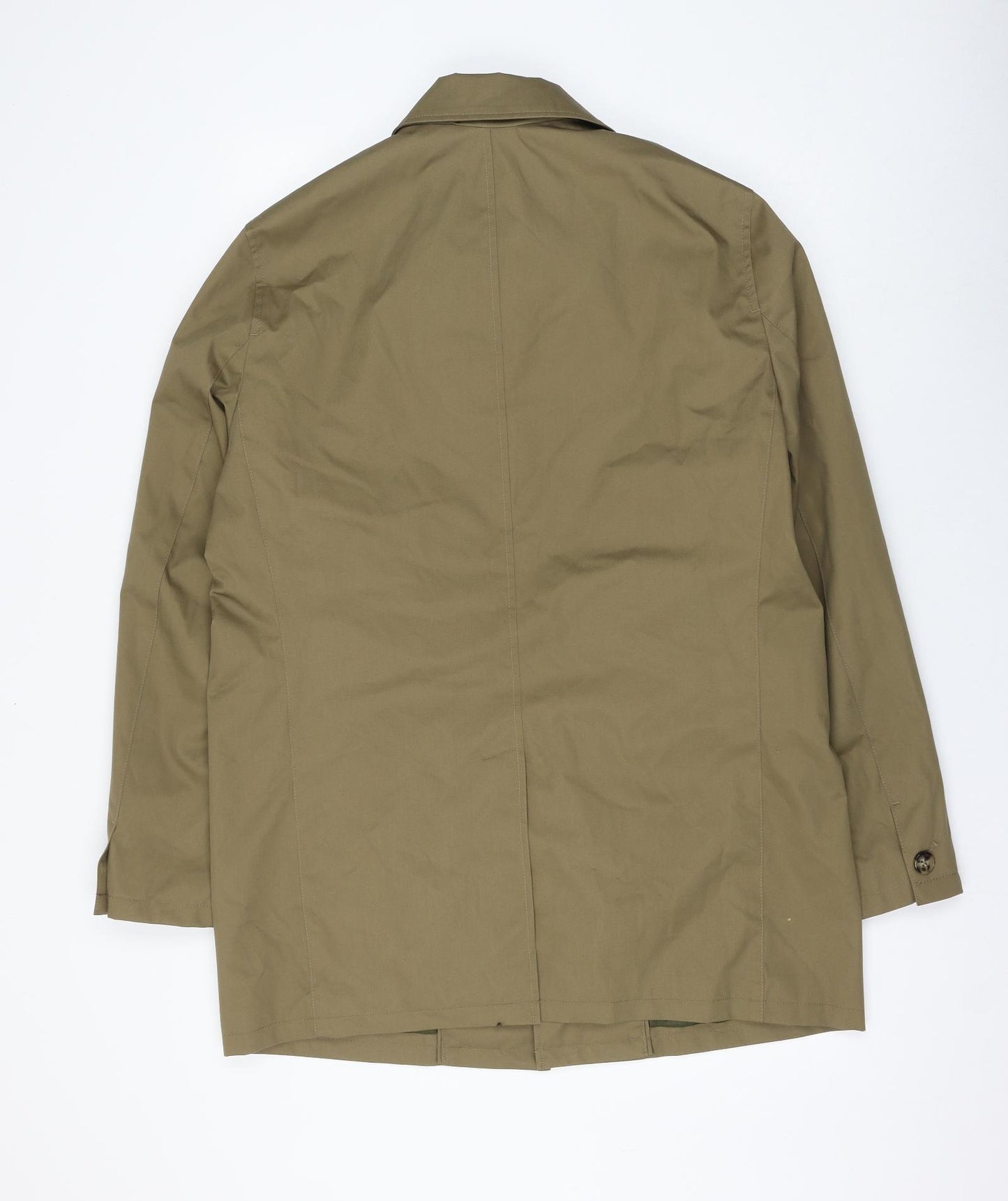 Marks and Spencer Mens Brown Overcoat Coat Size L Button