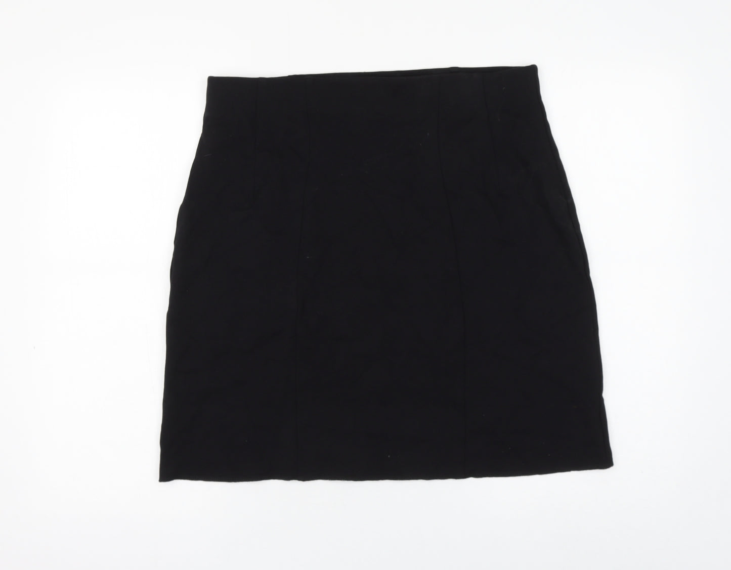 Marks and Spencer Womens Black Viscose A-Line Skirt Size 16
