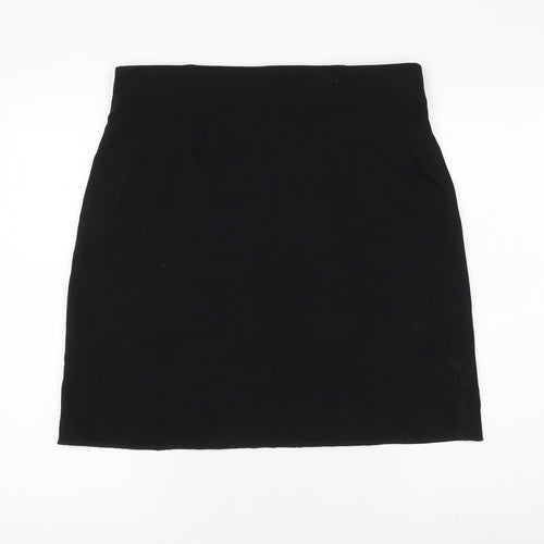 Marks and Spencer Womens Black Viscose A-Line Skirt Size 16