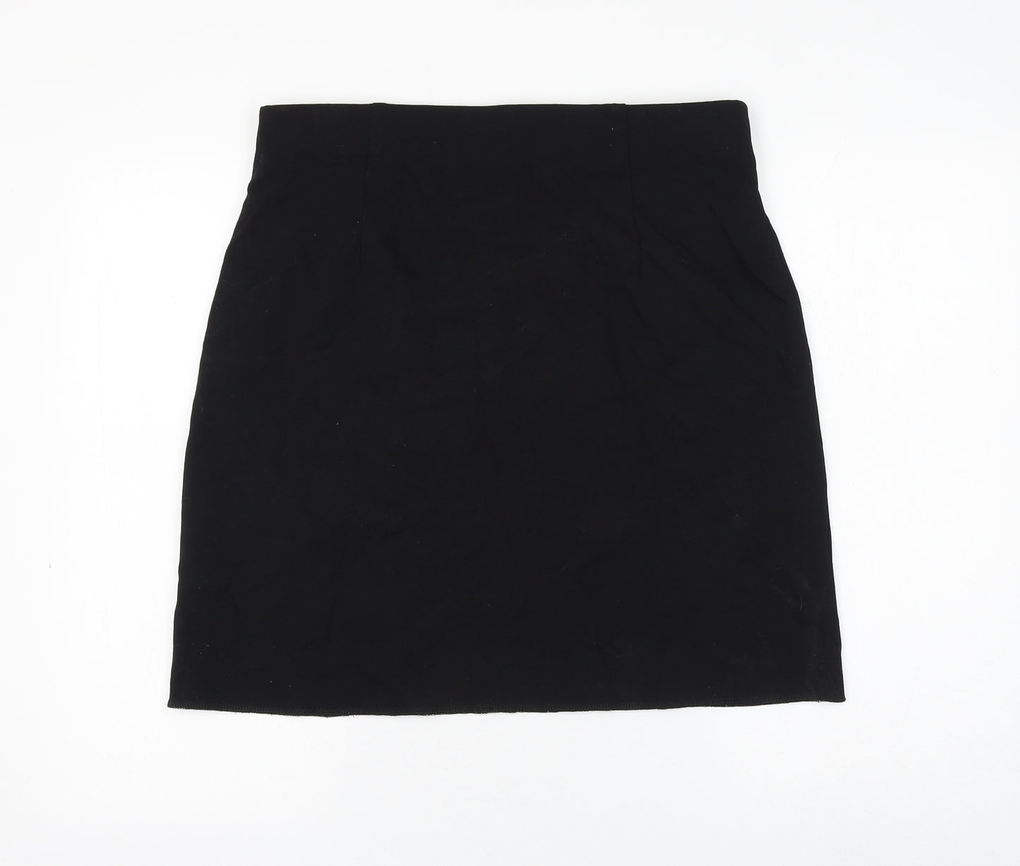 Marks and Spencer Womens Black Viscose A-Line Skirt Size 16