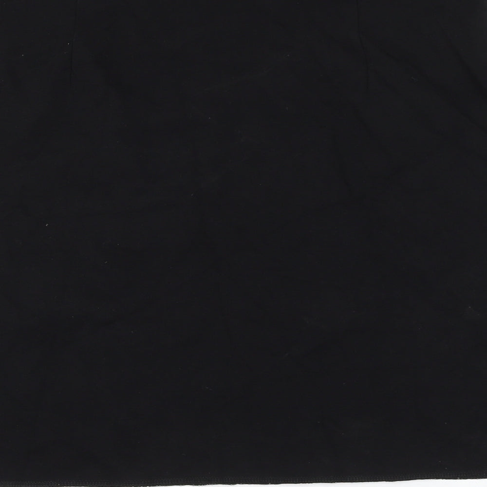 Marks and Spencer Womens Black Viscose A-Line Skirt Size 16