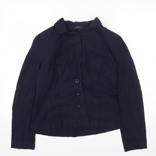Papaya Womens Blue Jacket Size 10 Button
