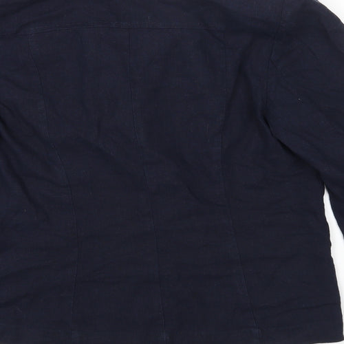 Papaya Womens Blue Jacket Size 10 Button