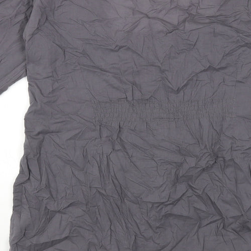 Glamorosa Womens Grey Cotton Basic T-Shirt Size 14 Square Neck